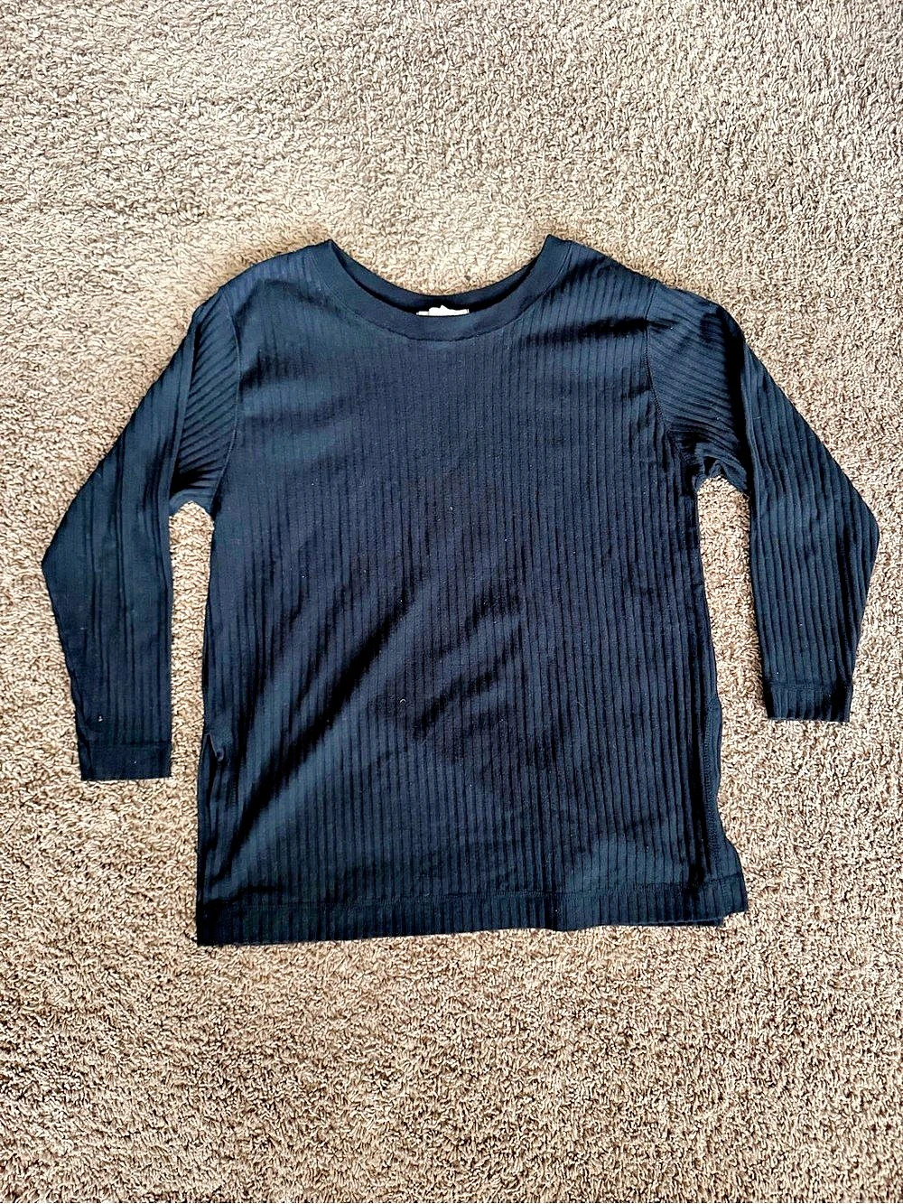 VTG The Limited Black Ribbed Long Sleeve Tee Size XL